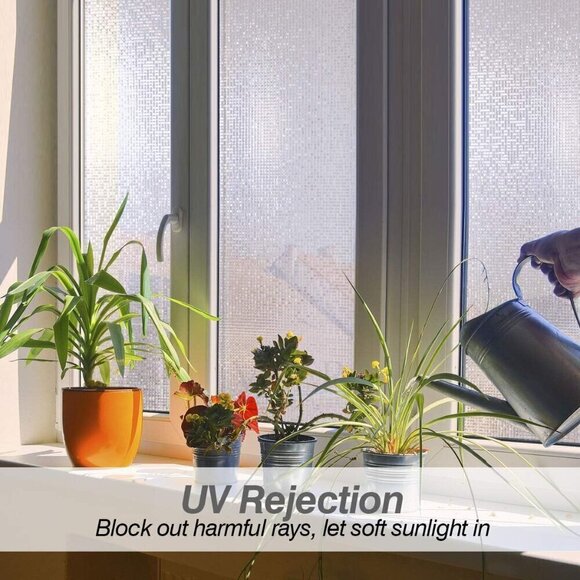 Window Film Privacy Protection Sticker Static Cling Easy Remove 17.7" x 78.7" - Picture 4 of 6